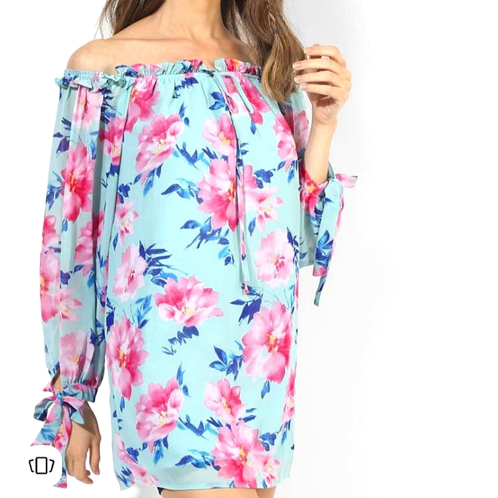 FOREVER 21 Strapless Floral Flowy Top Tag Says Dress